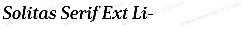 Solitas Serif Ext Li字体转换